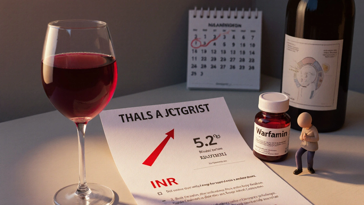 Alcool et anticoagulants : risque de saignement et variations de l'INR