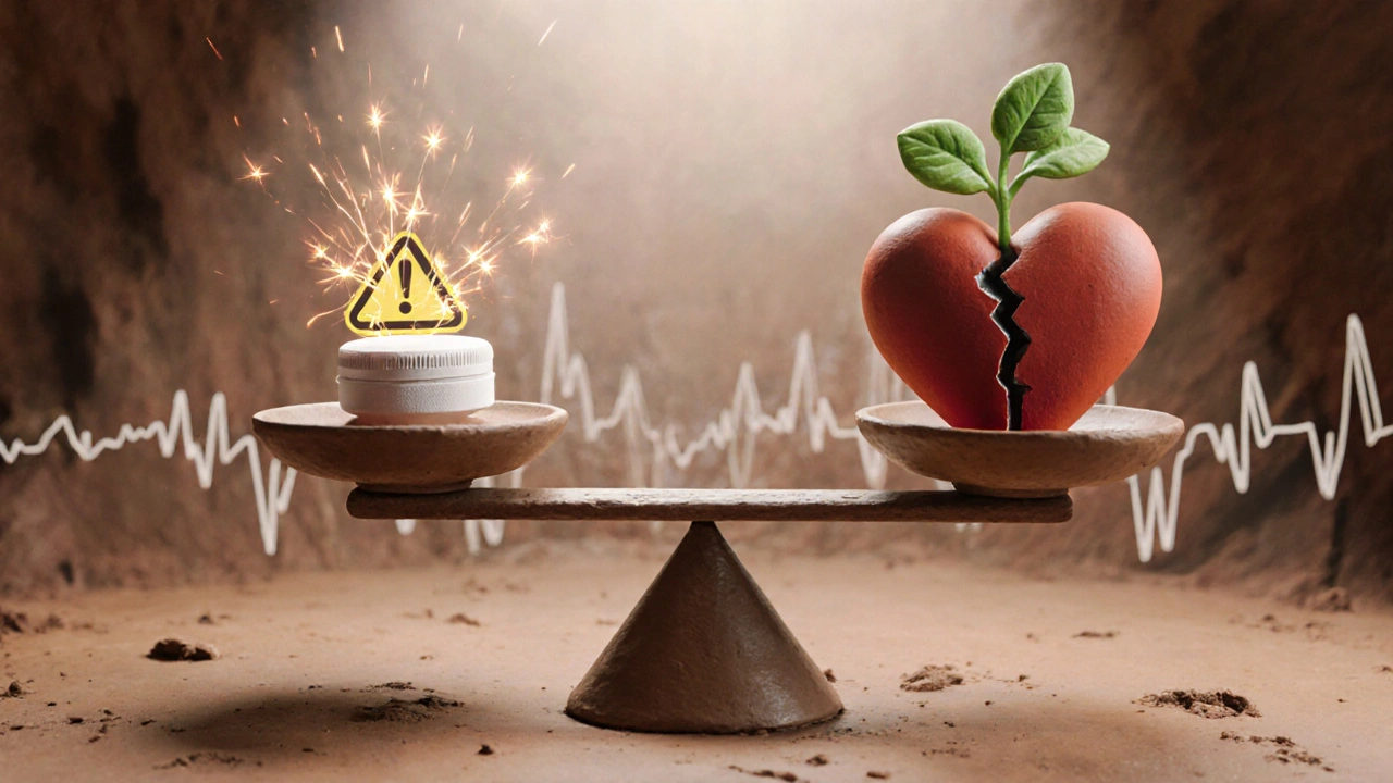 Balançoire symbolique entre une dose dangereuse de citalopram et une dose sécurisée d&#039;escitalopram.