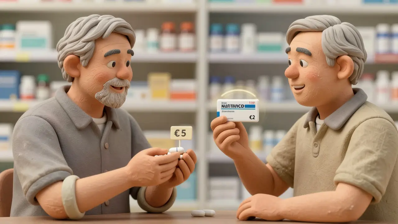 Patient recevant deux types de génériques, l'un peu moins cher, l'autre plus cher mais identique à la marque.