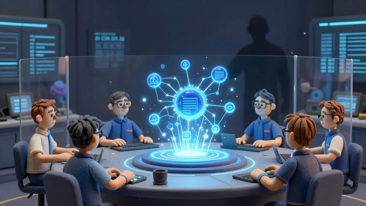 Système d'IA en assurance qualité protégé par une barrière contre les interventions externes.