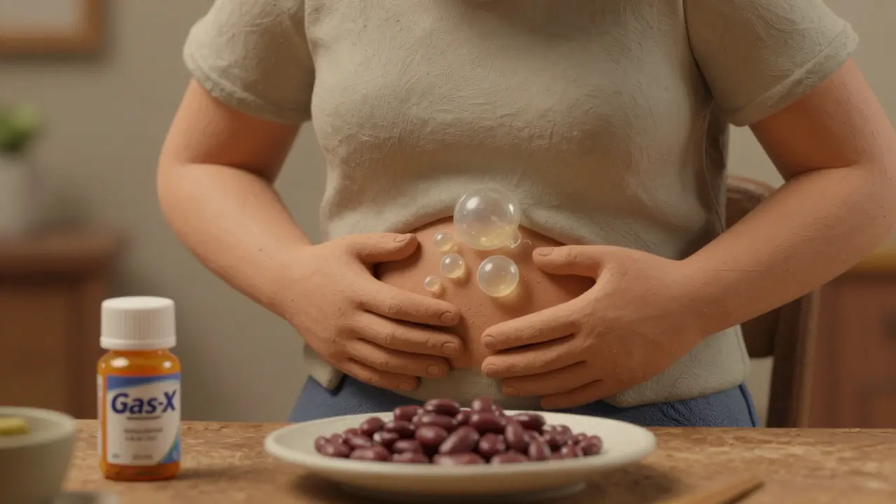 Remèdes OTC contre les gaz et la distension : Siméthicone et produits enzymatiques