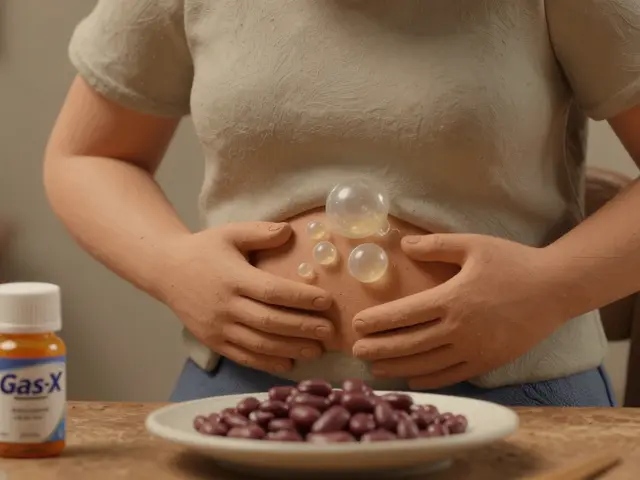 Remèdes OTC contre les gaz et la distension : Siméthicone et produits enzymatiques