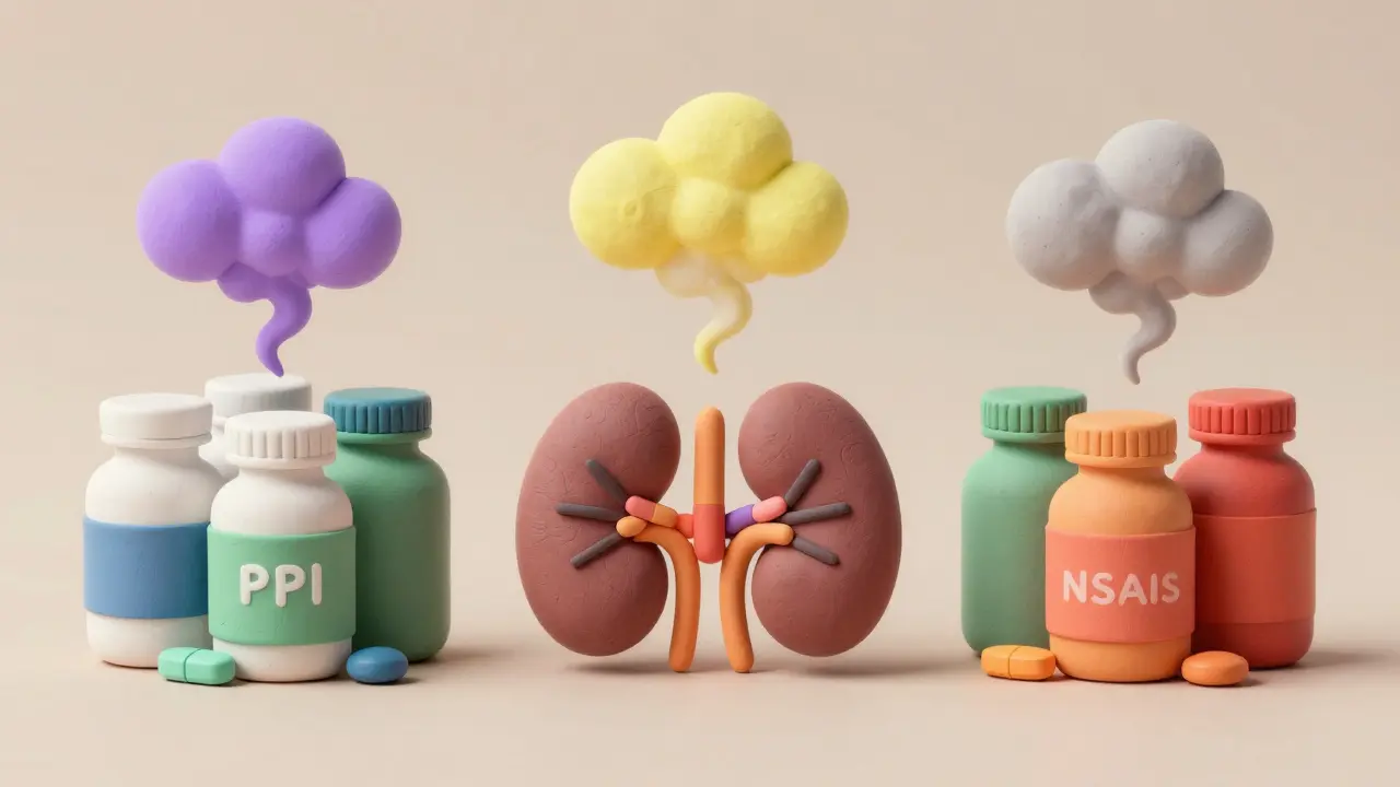 Bouteilles de médicaments en argile causant la néphrite interstitielle aiguë.