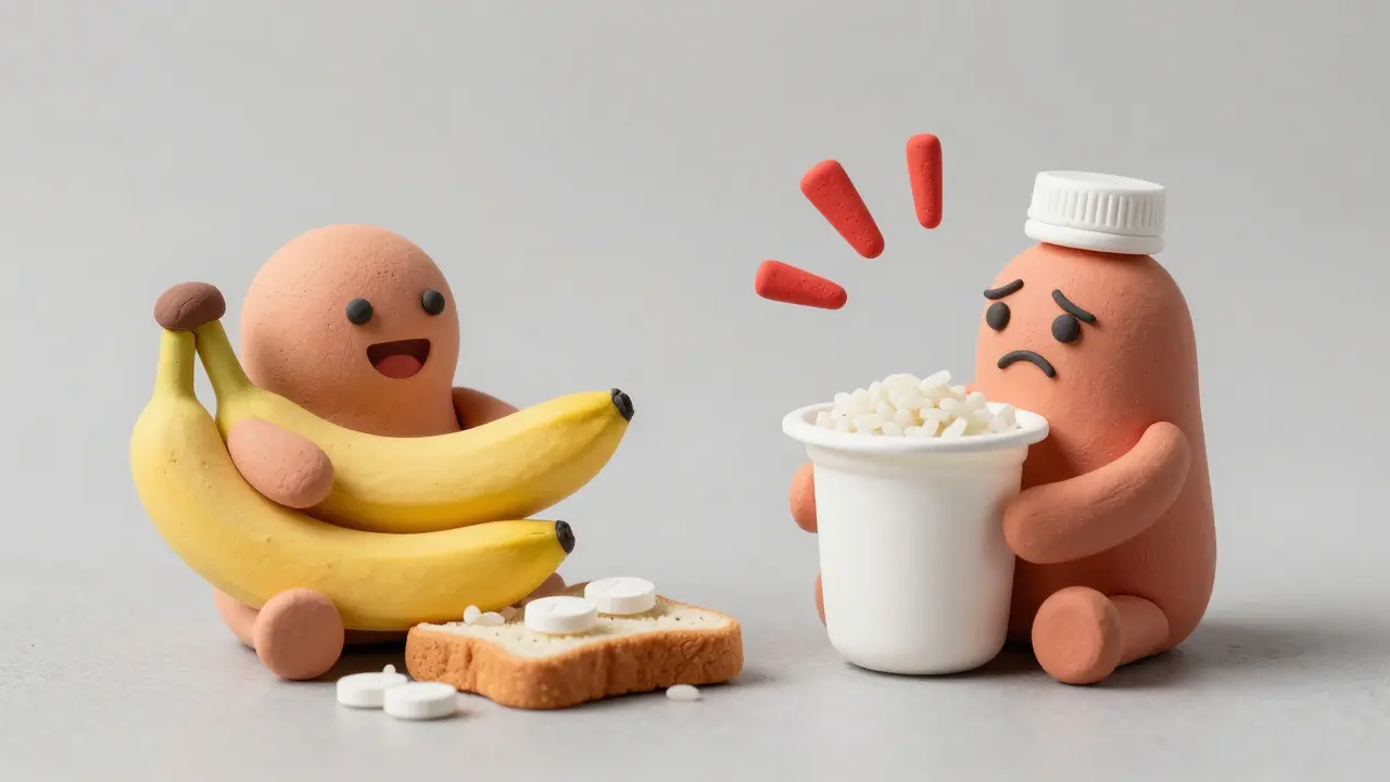 Collations sûres vs produits laitiers pour les antibiotiques en argile