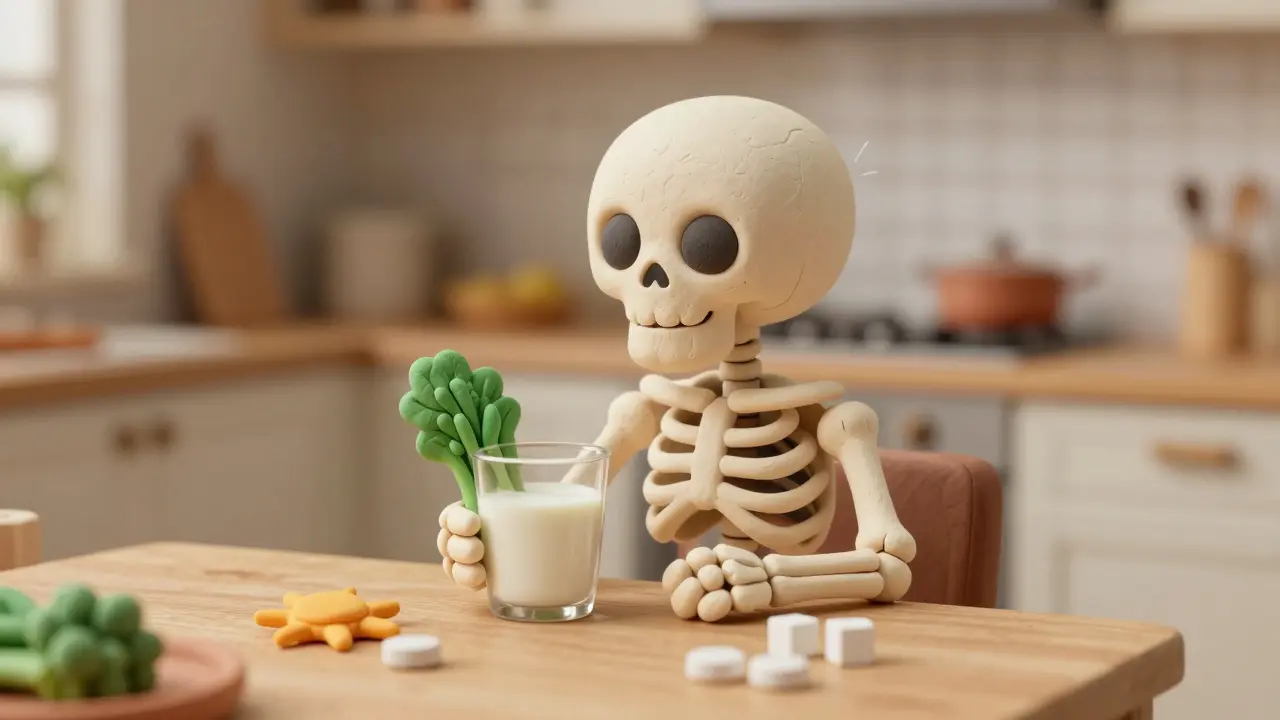 Prévention des fractures : calcium, vitamine D et médicaments pour les os