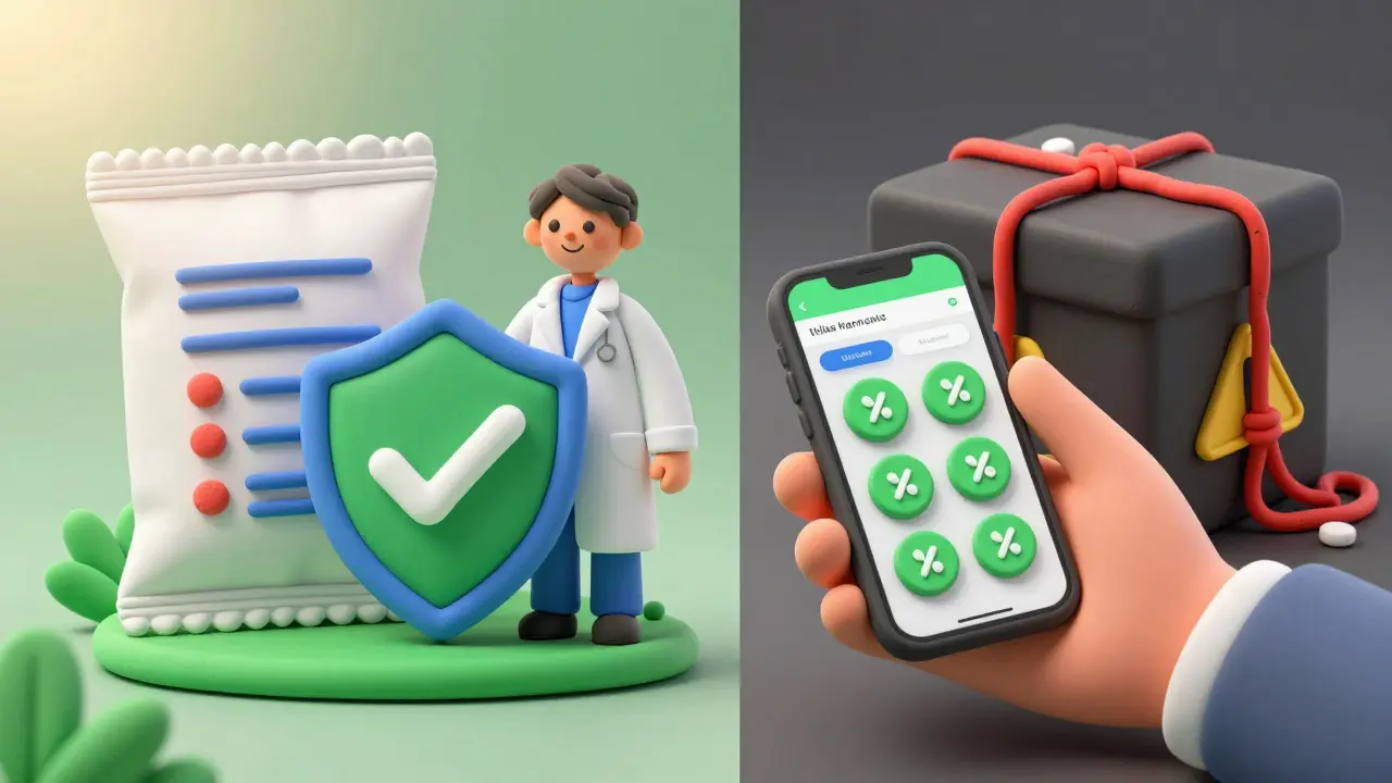 Comparaison entre pharmacie en ligne sûre et fausse