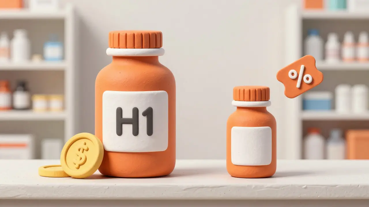 Comparaison visuelle entre médicament cher et générique abordable en argile