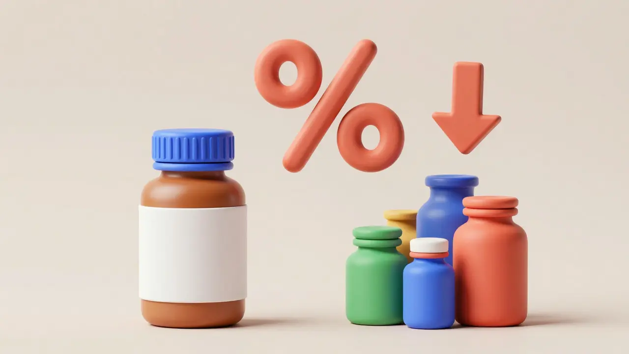 Comparaison visuelle entre médicaments de marque et génériques moins chers en style argile