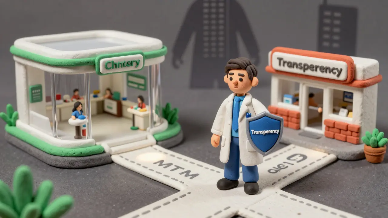 Des stratégies innovantes pour la survie des pharmacies illustrées en style argile.