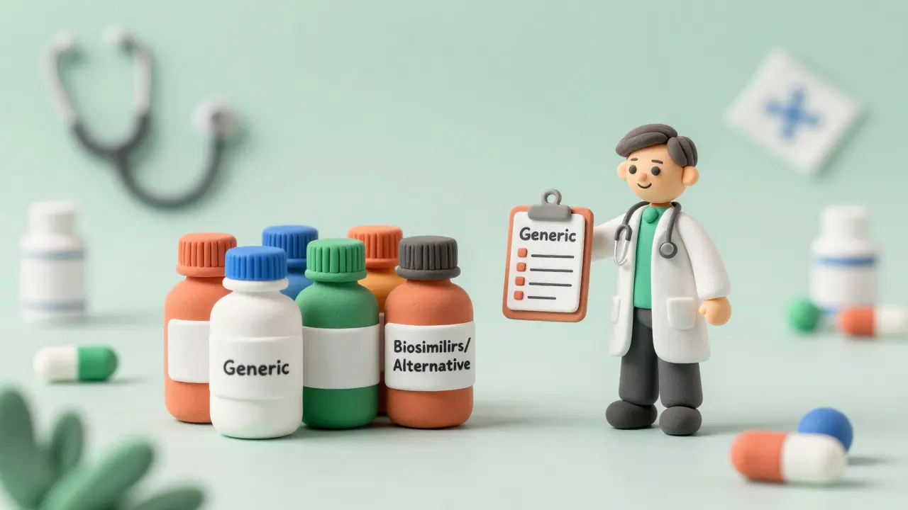 Docteur expliquant les différences entre génériques et biosimilaires