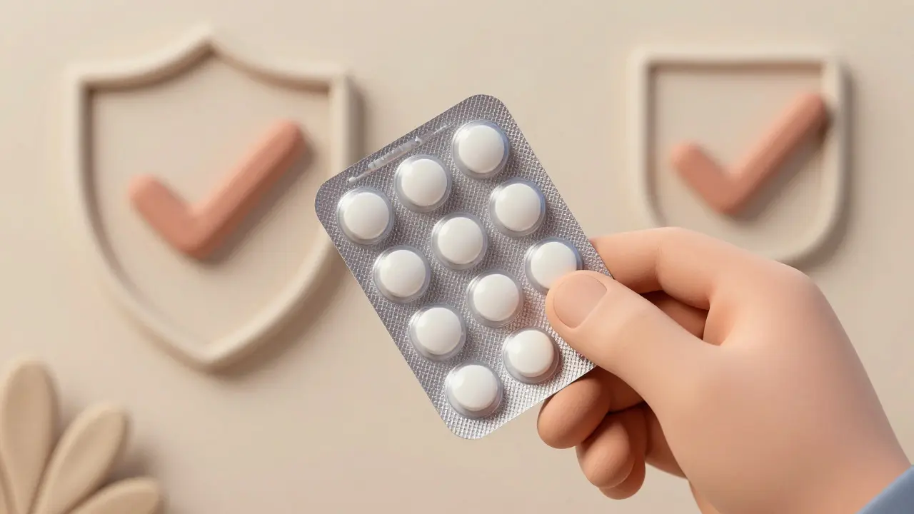 Main tenant un emballage de médicaments sécurisé